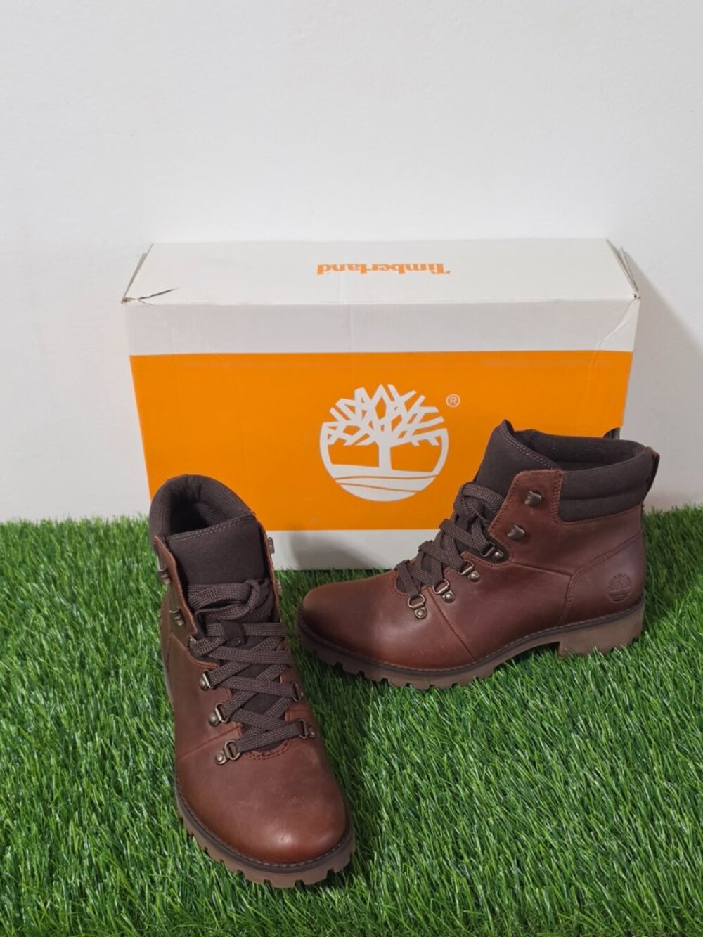 Timberland Ellendale Mid Hiking Boots - MD Brown Full Grain - W's Size 7 - A1R3D